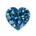London Blue Heart-shaped Moissanite-0-0