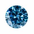 London Blue Round Moissanite-0-1