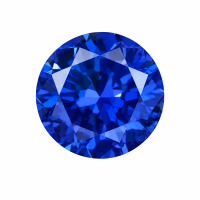 Cultivated Sapphire Round-Stone size: 6.5 cm; Stone weight: 1 carat (CT)