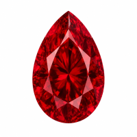 Colored Gemstone Cultivation Ruby Pear Shape-Stone size: 5*8 cm; Stone weight: 1 CT