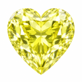 Lemon Yellow Heart-shaped Moissanite-0-0