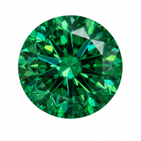 Colored Gemstone Cultured Emerald Round-Stone size: 6.5 cm; Stone weight: 1 carat (CT)