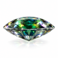 Seven-color Green Horse Eye-shaped Moissanite-0-1