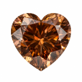 Coffee-colored Heart-shaped Moissanite-0-0