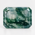 Aquatic Plant Agate Moss Agate Emerald Cut-0-0