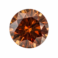 Coffee-colored Round Moissanite-Stone carat: 1; Stone size: 6.5