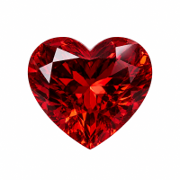 Colored Gemstone Cultured Ruby Heart Shape-Stone size: 6.5*6.5 cm; Stone weight: 1 CT (Carat Weight)