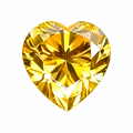 Golden Heart-shaped Moissanite-0-0