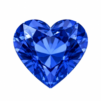 Cultured Sapphire Heart-Stone size: 6.5*6.5 cm; Stone weight: 1 CT (Carat Weight)