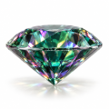 Seven-color Green Round Moissanite-0-1