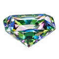 Rainbow Green Radiant Moissanite-0-1