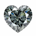 Grey Heart-shaped Moissanite-0-0