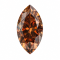 Coffee-colored Marquise-shaped Moissanite-0-0