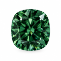 Dark Green Cushion-shaped Moissanite-0-0