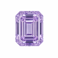 Colored Gemstone Cultivation Of Lavender Purple Emerald Cut-Stone size: 6*8 cm; Stone weight: 2 CT (Carat Weight)