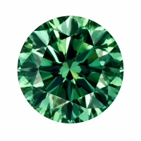Dark Green Round Moissanite-Stone carat: 1; Stone size: 6.5