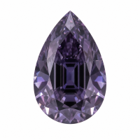 Colored Gemstone Cultivation: Grayish-purple Teardrop Shape-Stone size: 5*8 cm; Stone weight: 1 CT
