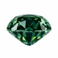 Dark Green Cushion-shaped Moissanite-0-1