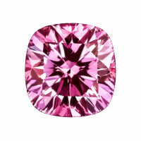 Rose-red Cushion-shaped Moissanite-Stone carat: 1; Stone size: 5.5 x 5.5 cm