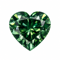 Deep Grass Green Heart-shaped Moissanite-Stone carat: 1; Stone size: 6.5*6.5 cm