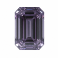 Colored Gemstone Cultivation: Grayish Purple Emerald Cut-0-0