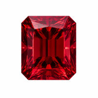 Colored Gemstone Cultured Ruby Emerald Cut-Stone size: 5*7 cm; Stone weight: 1 CT