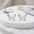 wholesale 925 Sterling Silver Butterfly Stud Earrings For Women Girls-0-3