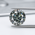 Grey Round Moissanite-0-3
