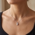 wholesale 925 Sterling Silver Butterfly Moissanite Solitaire Pendant Necklace For Women-0-1