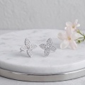 wholesale 925 Sterling Silver Moissanite Pave Flower Stud Earrings For Women-0-3