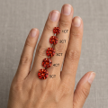 Garnet-red Cushion-shaped Moissanite-0-2