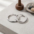 wholesale 925 Sterling Silver Hoop Earrings For Women Polished Round Circle Huggie Hoop Earrings-0-3