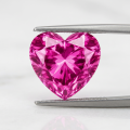 Rose-red Heart-shaped Moissanite-0-2