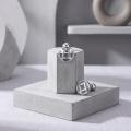 wholesale 925 Sterling Silver  Geometric Sphere Barbell Earrings-0-3