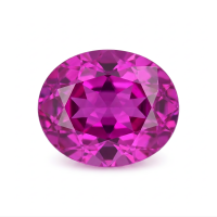 Colored Gemstone Cultivation Pinkish-purple Oval Shape-Stone size: 5*7 cm; Stone weight: 1 CT