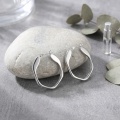 wholesale 925 Sterling Silver Twisted  Hoop Earring with Clip-On Closure-0-2