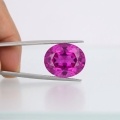 Colored Gemstone Cultivation Pinkish-purple Oval Shape-0-2