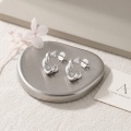 wholesale 925 Sterling Silver Twisted Sterling  Hoop Earrings with Stud Backs-0-2
