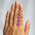 Rose-red Cushion-shaped Moissanite-0-2