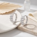 wholesale 925 Sterling Silver Marquise Cz Leaf Hoop Earring In Sterling -0-2