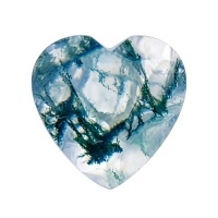 Aquatic Plant Agate Moss Agate Heart Shape-Size: 6*6 cm Shape: Heart