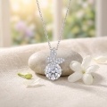 wholesale 925 Sterling Silver Butterfly Moissanite Solitaire Pendant Necklace For Women-0-2