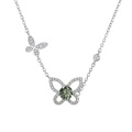 wholesale 925 Sterling Silver Butterfly Moissanite Pendant Necklace For Women-0-0