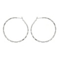 wholesale 925 Sterling Silver Elegant Twisted  Bangle with Hammered Texture and Adjustable Clasp-0-0