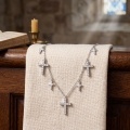 wholesale 925 Sterling Silver Moissanite Multi Cross Pendant Necklace For Women-0-1