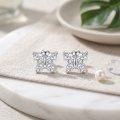 wholesale 925 Sterling Silver Butterfly Cubic Zirconia Stud Earrings For Women-0-3