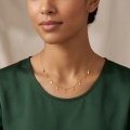 wholesale 925 Sterling Silver Elegant Rhombus Dangle Necklace with Delicate Link Chain and Polished Geometric Charms-0-2