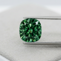 Dark Green Cushion-shaped Moissanite-0-2