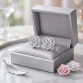 wholesale 925 Sterling Silver Heart Halo Moissanite Stud Earrings For Women-0-2