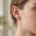 wholesale 925 Sterling Silver Mermaid Tail Moissanite Stud Earrings For Women-0-2